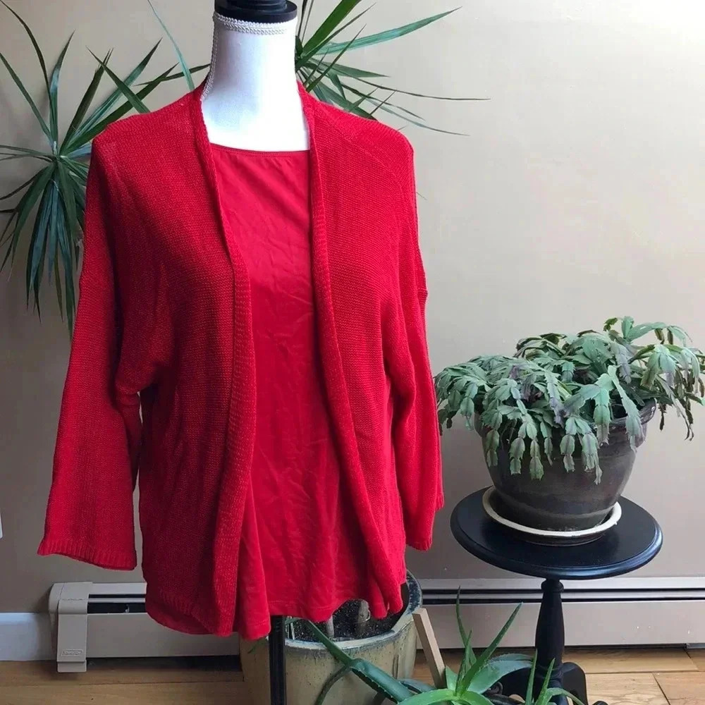 Worth Cardigan With Matching Tank. XL